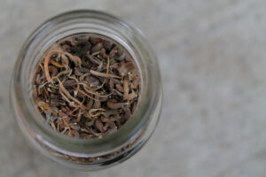 jar of dried calendula